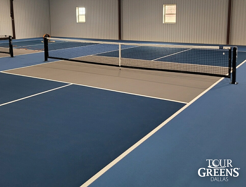 Tour Greens Dallas game court installation project