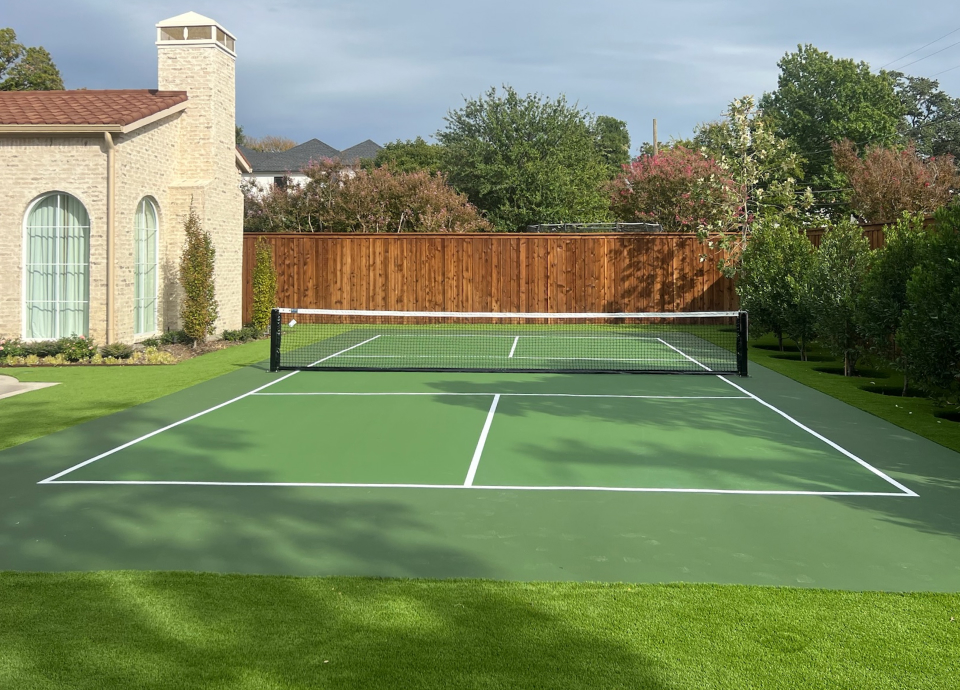 Tour Greens Dallas game court installation project