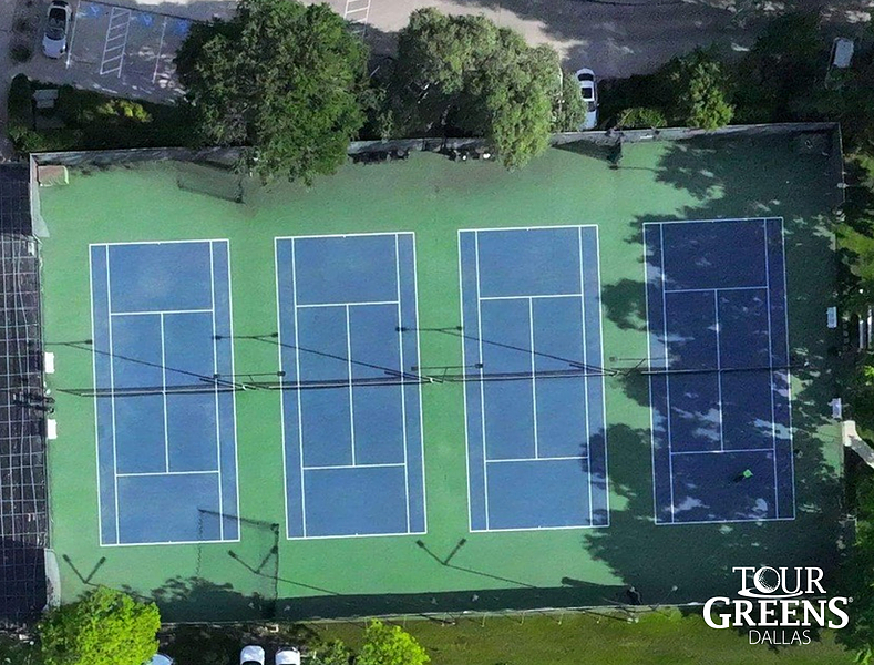 Tour Greens Dallas game court installation project