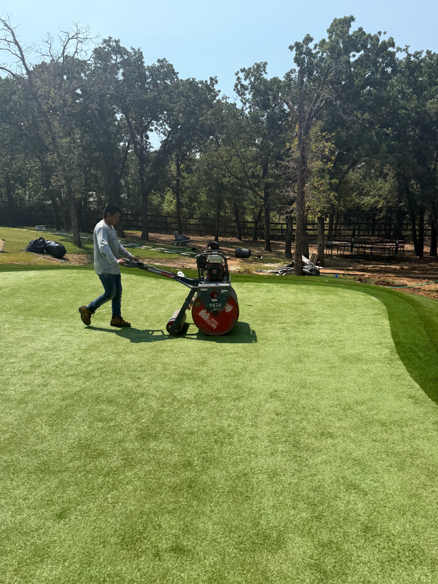 Tour Greens Dallas synthetic putting green installation project
