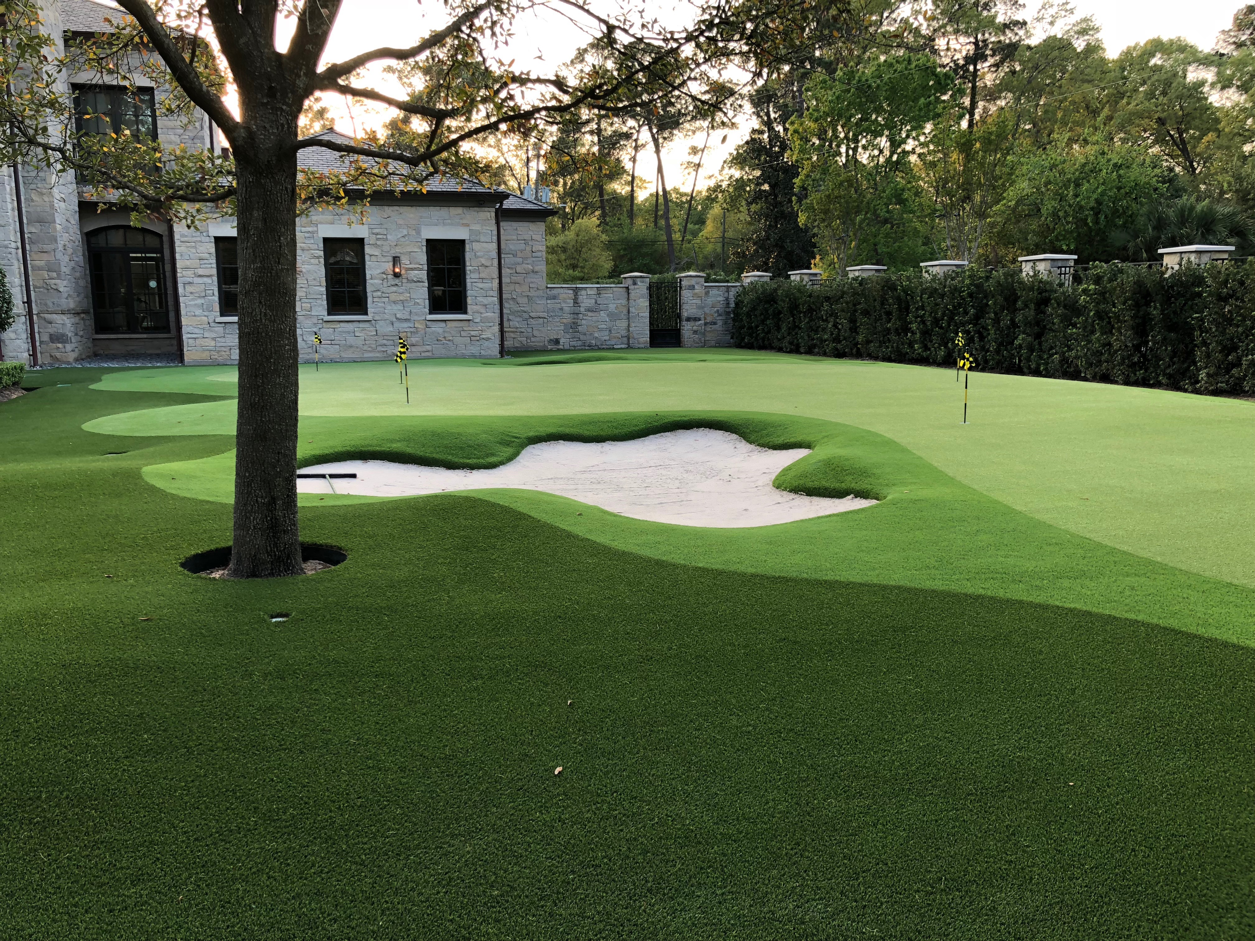 Tour Greens Dallas synthetic putting green installation project