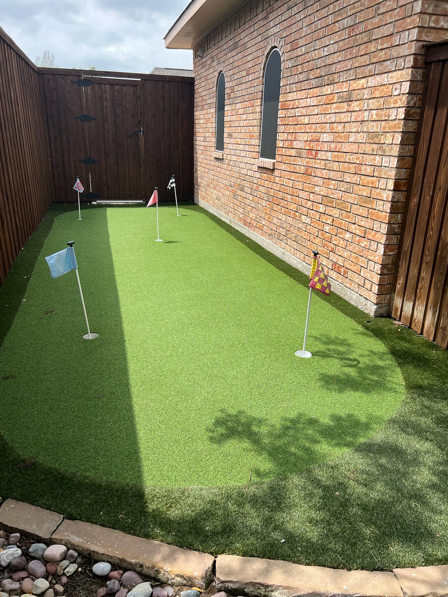 Tour Greens Dallas synthetic putting green installation project