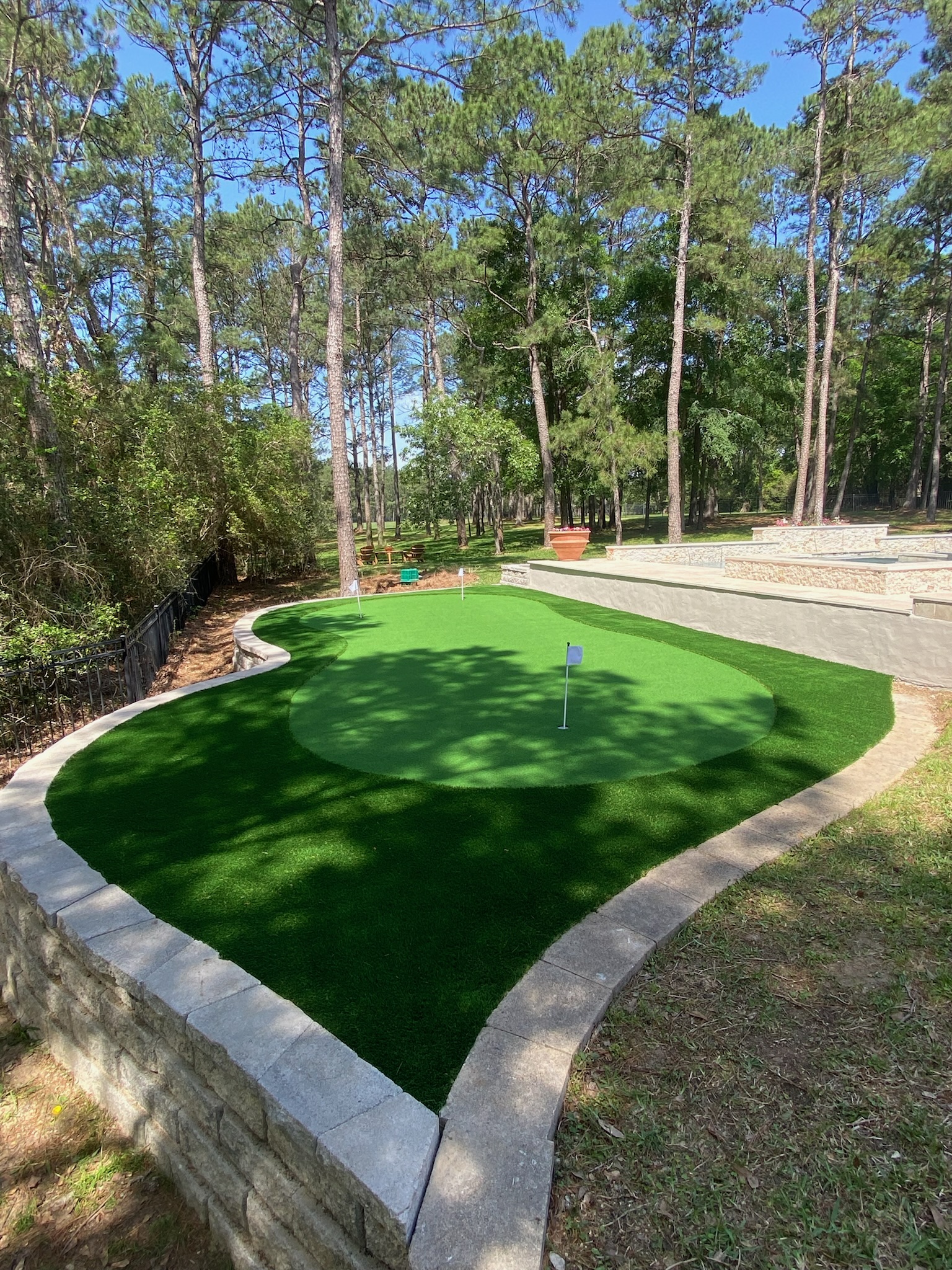 Tour Greens Dallas synthetic putting green installation project