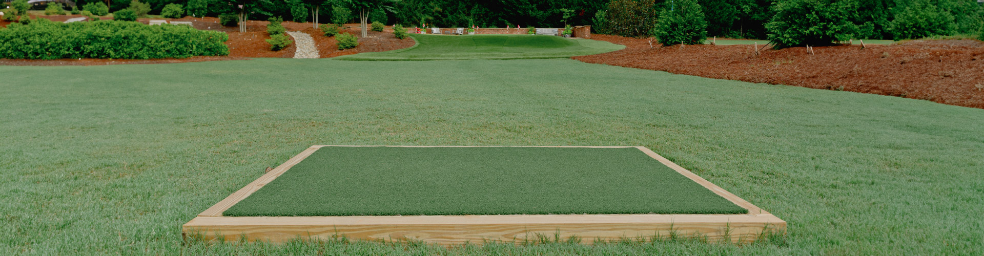 DFW putting green with flags cups and fringe options